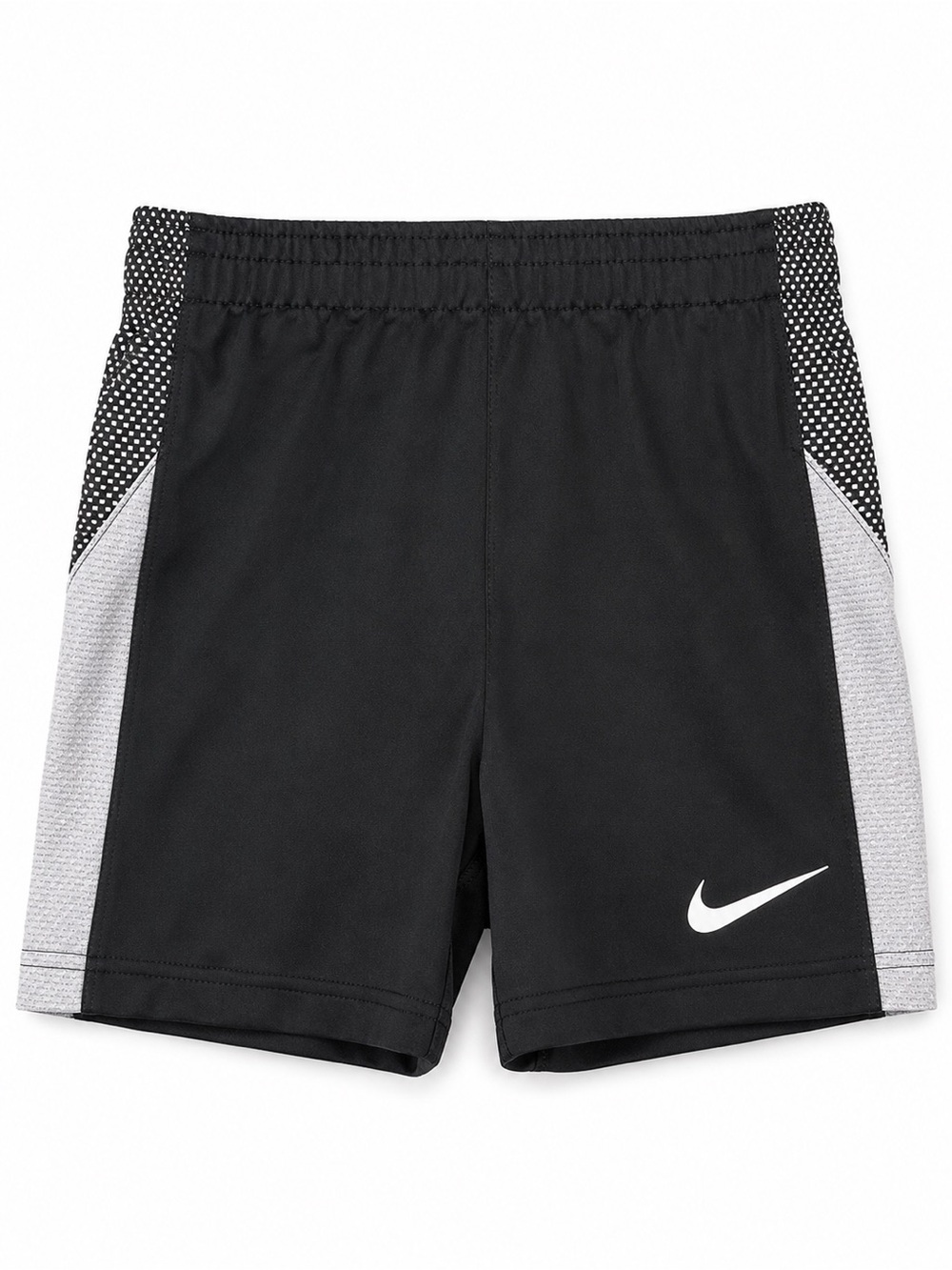 24 Month Baby Nike Black Shorts with Gray Side Panels and White Swoosh